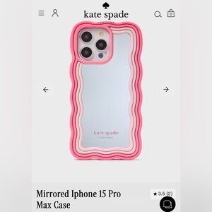 NWT! Kate Spade Pink Flexible Case iPhone 15 pro max